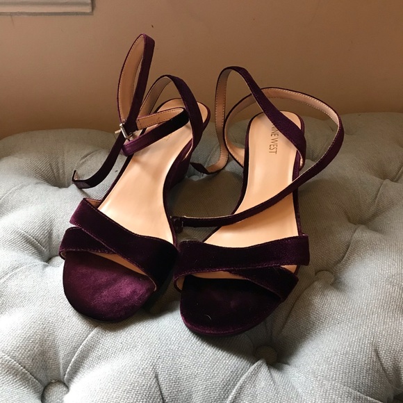 Nine West Shoes - Plum Nine West velvet strappy sandal